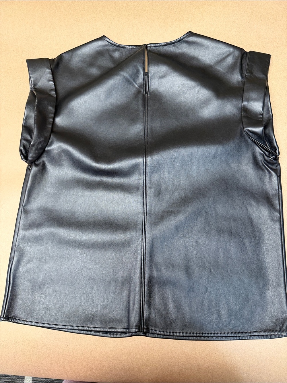 Express Black Faux Leather Sleeveless Tank - Picture 3 of 4